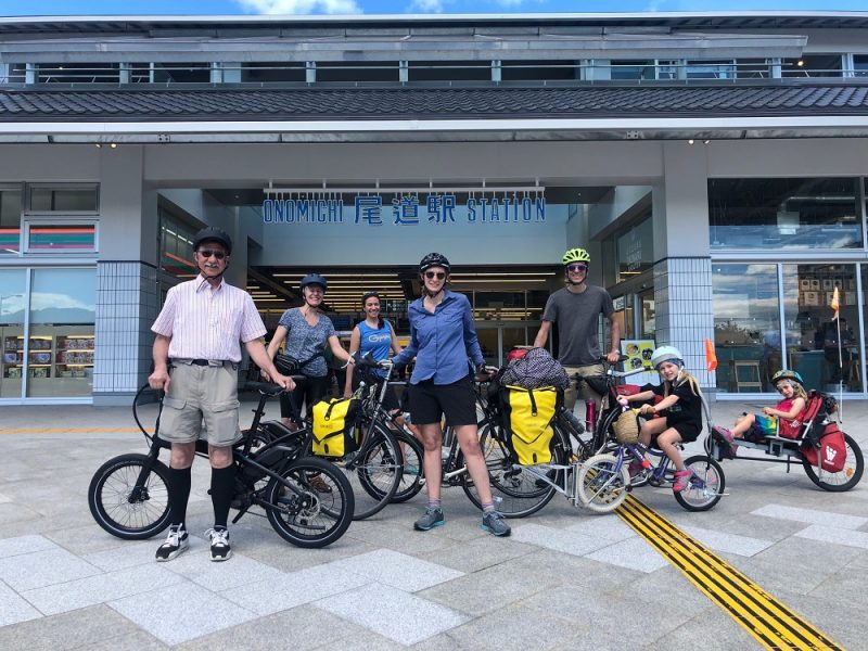 Guests starting the Shimanami Kaido from Onomichi, Japan Tours, RediscoverTours.com